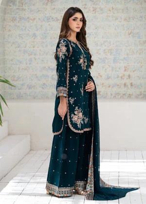 Sea Green Silk Short Kurta 3 Piece Suit