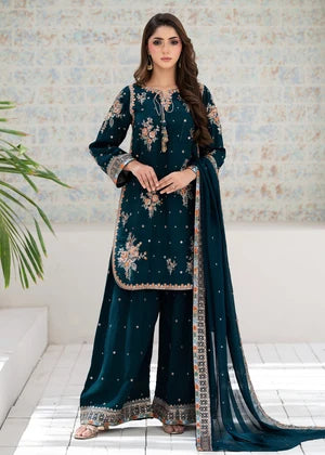 Sea Green Silk Short Kurta 3 Piece Suit