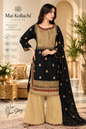 Black and gold embroidered Pakistani party wear suit